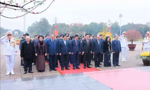Lãnh đạo Đảng, Nhà nước vào Lăng viếng Bác nhân dịp Tết Giáp Thìn 2024
