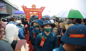 Thanh niên Tiên Yên phấn khởi chuẩn bị lên đường nhập ngũ