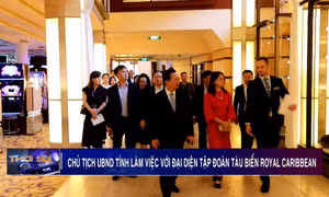 Đồng chí Cao Tường Huy, Chủ tịch UBND tỉnh làm việc với đại diện Tập đoàn tàu biển Royal Caribbean