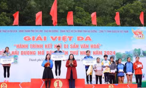 VĐV Quảng Ninh giành giải Nhất cự ly 5km tại Giải việt dã "Hành trình kết nối di sản văn hóa" tỉnh Hải Dương