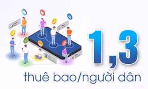 1,3 thuê bao/người dân - là tỷ lệ thuê bao di động trên địa bàn tỉnh hiện nay