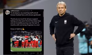 CHÍNH THỨC: Klinsmann bị LĐBĐ Hàn Quốc sa thải