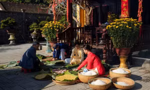 Đậm đà hương vị bánh chưng, bánh tét ngày Tết