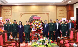  Thường trực Tỉnh ủy chúc mừng Bộ Chỉ huy Quân sự tỉnh