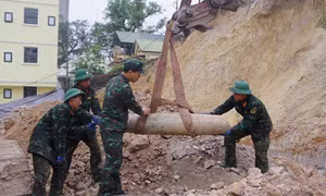 Bộ CHQS tỉnh di dời thành công quả bom nặng gần 230kg