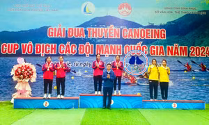 Quảng Ninh đoạt 4 HCV Giải Đua thuyền Canoeing Cúp VĐ các đội mạnh Quốc gia 2024