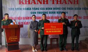Ban CHQS huyện Bình Liêu: Khánh thành, bàn giao “Nhà tình nghĩa”