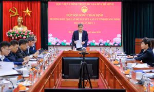 Họp Hội đồng thẩm định Trường ĐTCB Nguyễn Văn Cừ tỉnh Quảng Ninh đạt chuẩn mức 1 