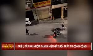 Triệu tập hai nhóm thanh niên gây rối trật tự công cộng