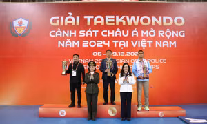 Đoàn Công an Nhân dân Việt Nam giành giải nhất toàn đoàn Giải Taekwondo Cảnh sát Châu Á mở rộng 2024