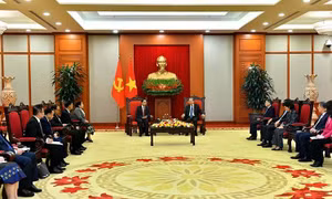 Tổng Bí thư Tô Lâm tiếp Thường trực Ban Bí thư, Phó Chủ tịch nước Lào