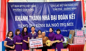 TP Cẩm Phả: Khánh thành nhà "Đại đoàn kết" cho hộ khó khăn