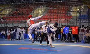 Sôi nổi ngày thi đấu thứ 3 Giải Taekwondo Cảnh sát Châu Á mở rộng năm 2024