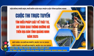 Cuộc thi trực tuyến tìm hiểu pháp luật về trật tự, ATGT trên địa bàn tỉnh Quảng Ninh năm 2025