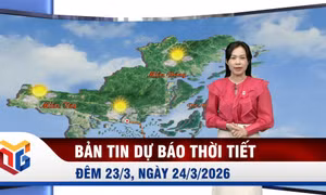 Dự báo thời tiết đêm 23, ngày 24/3/2026