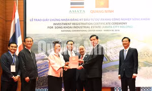 KCN Sông Khoai (TX Quảng Yên), tháng 12-2018