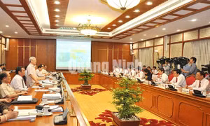 Bộ Chính trị làm việc với Ban Thường vụ Tỉnh uỷ Quảng Ninh, tháng 9-2012