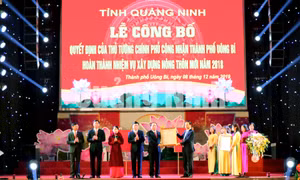 Công bố Quyết định công nhận TP Uông Bí hoàn thành nhiệm vụ xây dựng nông thôn mới 2018, tháng 12-2019