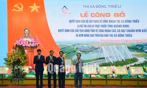 TX Đông Triều đón nhận quyết định công nhận đô thị loại III, tháng 11-2020