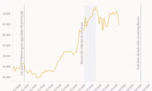 Bitcoin mất mốc 65.000 USD