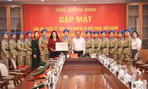 Tỉnh Quảng Ninh gặp mặt cán bộ, chiến sĩ LLVT tỉnh tham gia diễu binh, diễu hành Chiến thắng Điện Biên Phủ