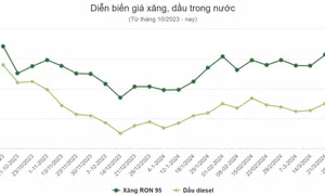 Giá xăng RON 95 giảm 10 đồng