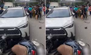 Nữ tài xế gây tai nạn liên hoàn khiến 2 người bị thương