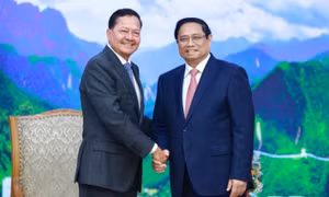 Thủ tướng Chính phủ Phạm Minh Chính tiếp Phó Thủ tướng Campuchia Neth Savoeun