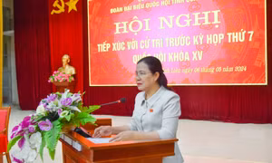 Đại biểu Quốc hội Đỗ Thị Lan tiếp xúc cử tri huyện Bình Liêu