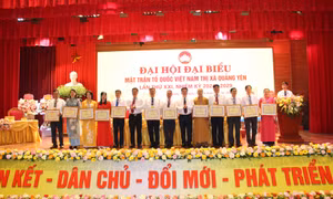 Đại hội đại biểu MTTQ Việt Nam thị xã Quảng Yên lần thứ XXI, nhiệm kỳ 2024-2029