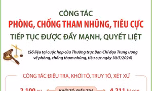 Công tác phòng, chống tham nhũng, tiêu cực tiếp tục được đẩy mạnh, quyết liệt