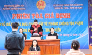 Hiệu quả tuyên truyền từ các phiên tòa giả định