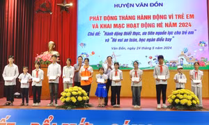 Vân Đồn: Phát động Tháng hành động vì trẻ em, khai mạc hoạt động hè năm 2024