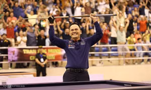 Cơ thủ Trần Đức Minh lần đầu vô địch World Cup carom 3 băng