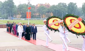 70 năm Chiến thắng Điện Biên Phủ: Lãnh đạo Đảng, Nhà nước vào Lăng viếng Bác