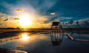 Bình minh trên biển Đồng Châu ở Thái Bình