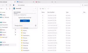 Windows 11 đơn giản hoá truy cập điện thoại Android