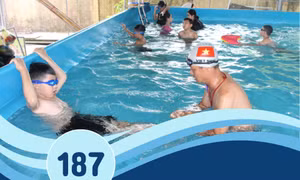 187 - là số lớp dạy bơi miễn phí cho trẻ em hè này của tỉnh