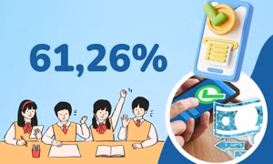 61,26% - là tỷ lệ cơ sở giáo dục ở nông thôn trên địa bàn tỉnh đã thực hiện thanh toán học phí không dùng tiền mặt