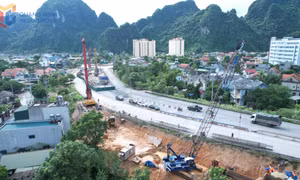 Dự án nâng cấp QL279 thi công cầm chừng do thiếu mặt bằng