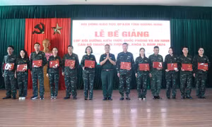 Bế giảng bồi dưỡng kiến thức quốc phòng-an ninh đối tượng 3