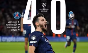 PSG thắng đậm Atalanta trong ngày ra quân Champions League