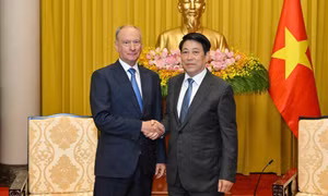 Chủ tịch nước Lương Cường tiếp Trợ lý Tổng thống Nga, Chủ tịch Hội đồng Biển Liên bang Nga Nikolai Patrushev