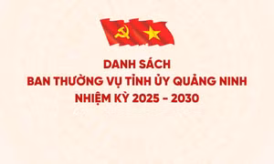 Danh sách Ban Thường vụ Tỉnh uỷ Quảng Ninh nhiệm kỳ 2025-2030