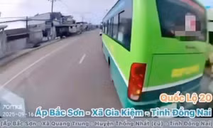 CSGT Đồng Nai xử phạt tài xế xe buýt sau phản ánh vượt ẩu trên tuyến Quốc lộ 20