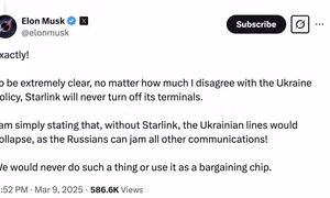 Tỷ phú Elon Musk ra tuyên bố chính thức về tương lai Starlink ở Ukraine