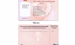 Mẫu giấy phép lái xe mới khi Bộ Công an cấp
