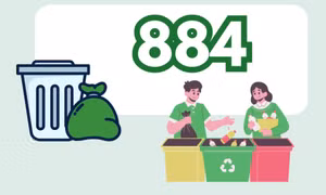 884 - là số điểm tập kết chất thải rắn sinh hoạt trên địa bàn tỉnh hiện nay