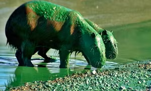 Ảnh capybara xanh lá gây sốt