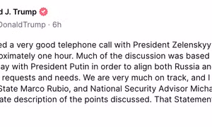 Tổng thống Trump và Tổng thống Zelensky thông báo kết quả điện đàm song phương